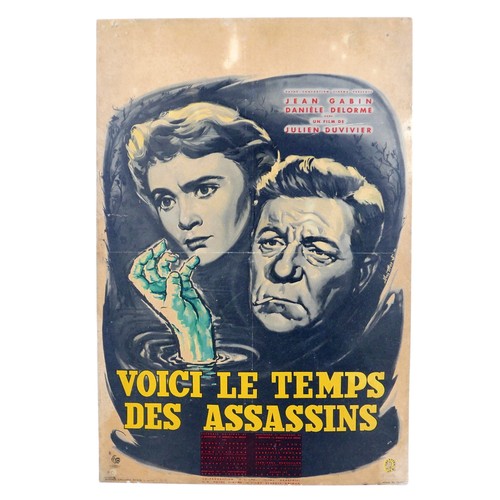 117 - A vintage French film poster, 'Voici le Temps des Assassins', circa 1956, Affiches Gaillard, Paris, ... 