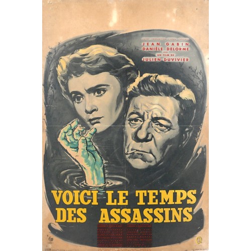 117 - A vintage French film poster, 'Voici le Temps des Assassins', circa 1956, Affiches Gaillard, Paris, ... 