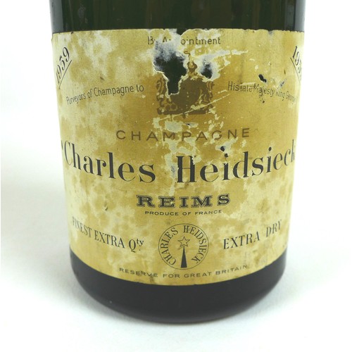 98 - A magnum of vintage Charles Heidsieck Champagne, Extra Dry, 1959, 'Purveyors of Champagne to His lat... 