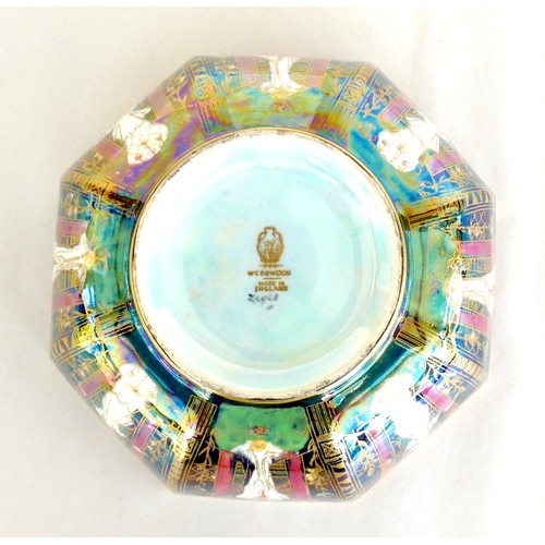 40 - A Wedgwood Fairyland lustre octagonal bowl, in the 'Leapfrogging Elves' pattern designed by Daisy Ma... 