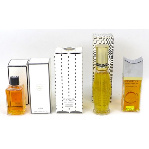 92 - A group of vintage perfumes, comprising a 45ml bottle of Chanel No 5, spray EDT, boxed and still sea... 