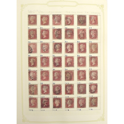 87 - A collection of stamps of Great Britain from 1840 to the early 21st century, including two penny bla... 