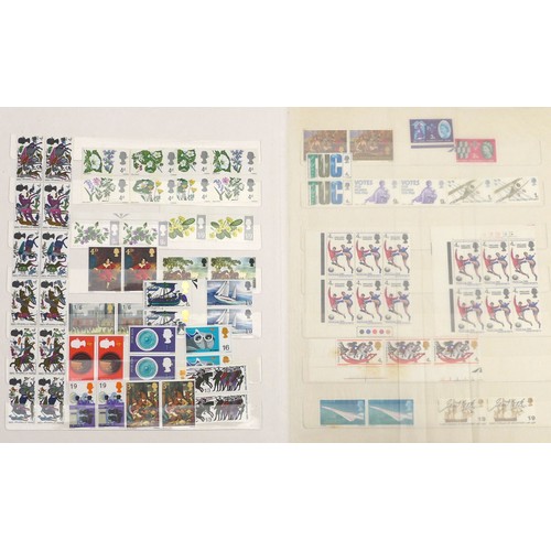 87 - A collection of stamps of Great Britain from 1840 to the early 21st century, including two penny bla... 