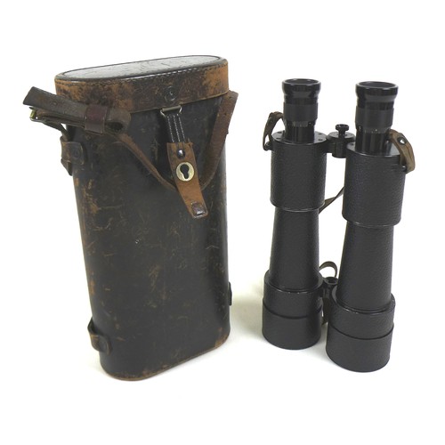 63 - A pair of early 20th century cased binoculars, by Nicholas Buchner, Munchen, with Carl Zeiss Jena le... 