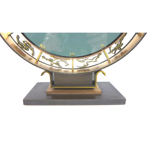 93 - An Art Deco zodiac mantle mystery clock, possibly Heinrich Möller for Kienzly, circa 1930s, 29cm hig... 