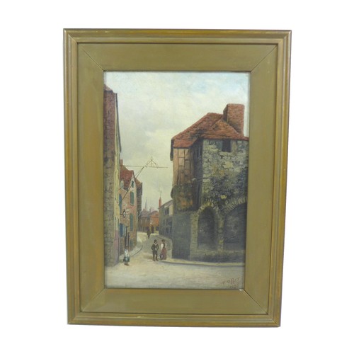 129 - Frank Rawlings Offer (1847-1932): Two paintings of continental street scenes, both signed F. Offer t... 