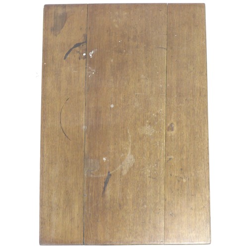 191 - A 17th century oak side table, rectangular surface, single frieze drawer, raised on turned supports ... 