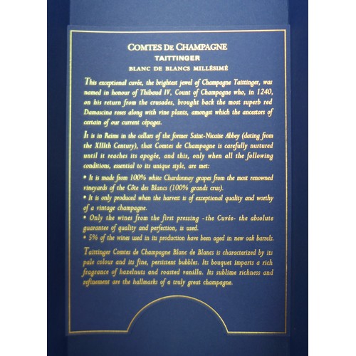 102 - Vintage Champagne: a bottle of Comtes de Champagne, 1996, 750ml, 12% vol, in presentation case.