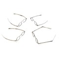 A group of four 19th century silver and white metal folding spectacles, two stamped with hallmarks. ... 