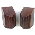 A pair of knife boxes, one retaining original organiser panel, both 32 by 23 by 39.5 cm high.