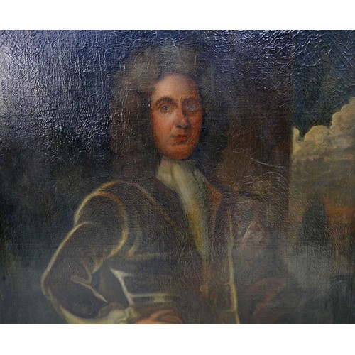 129 - British School (18th century): a pair of large format half length portraits, one depicting Robert Sa... 