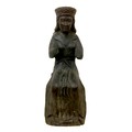 A 19th century carved oak ecclesiastical style figurine of a lady possibly the Madonna, 51cm high.