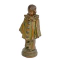 A mid 20th century bronze sculpture, modelled as a female pierrot, unsigned, 26.5cm high.