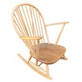 An Ercol elm and beech rocking chair, 'Grandfather Rocking Chair', model 315, 75 by 82 by 95cm high.