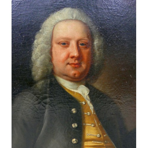 142 - John Michael Williams (British, 1710 - c.1780): ‘Dr Samuel Johnson’, a half-length Georgian portrait... 