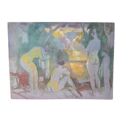 126 - Gabor Miklossy (Romanian, 1912-1988): two studies of female nudes, both unsigned and unframed, compr... 