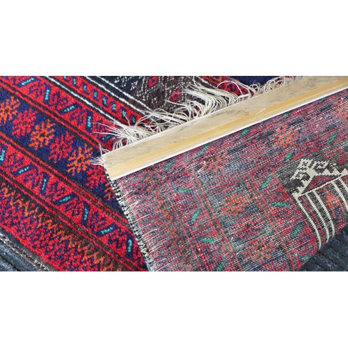 158 - Two prayer rugs, one with red ground, and diamond medallions and spandrels with serrated edge, 145 b... 