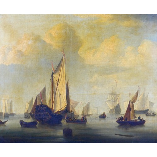 144 - (Attributed to) Peter Monamy (British, 1681-1749): a naval scene with various ships in sail, apparen... 