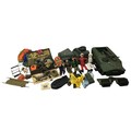 A collection of Action Man toys, comprising five action figures, an armoured car and a jeep, assorte... 