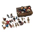 A group of early 20th century and later dolls, including a bisque headed doll with open mouth bearin... 