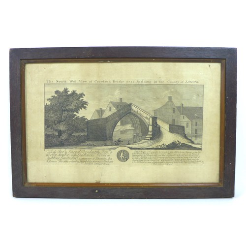 101 - Local interest: Samuel Buck (British, 1696 -1779): a copper plate engraving of 'The South West view ... 