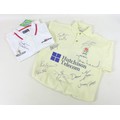 Two signed English Rugby Union shirts, including a sweatshirt signed by members of the 1993 squad, i... 