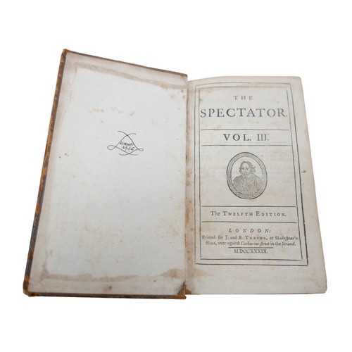 83 - A group of 18th century and later reference books, including 'The Spectator' volumes III and VII, 16... 