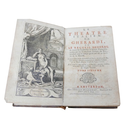 80 - A collection of 18th century English and French literature, including 'Le Theatre Italien de Gherard... 