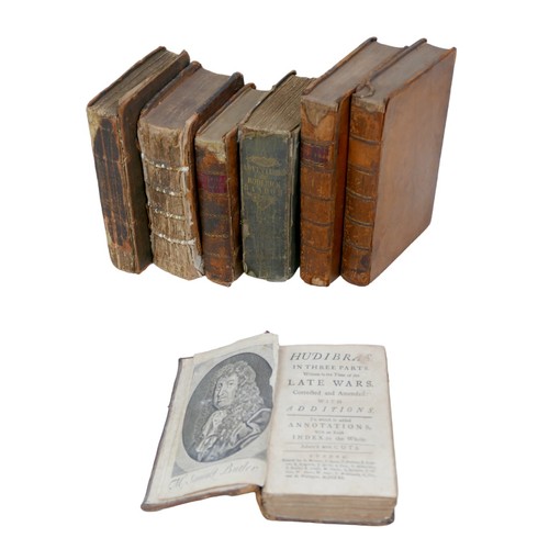 76 - A collection of 18th century and later literature, including Samuel Butler 'Hudibras in three parts ... 