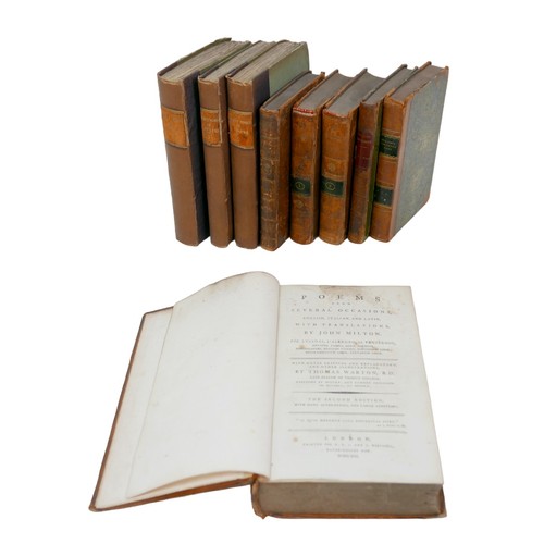 87 - A collection of early 19th century and later English Literature, including Thomas Warton 'Poems upon... 