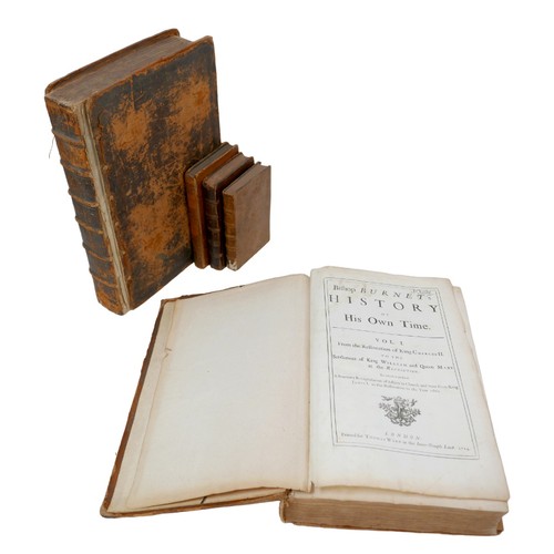 78 - Five 18th century theological and general literature books, including Bishop Burnet 'History of his ... 