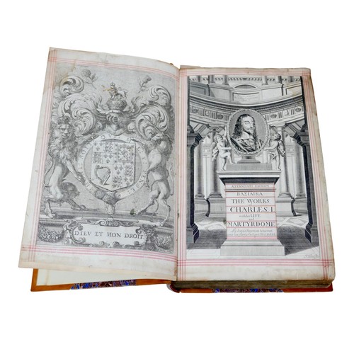 90 - Richard Royston 'The Works of Charles I with his life and martyrdome', Folio, rebound in half calf s... 