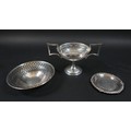 A collection of George V and later silver, comprising a twin handled bon bon dish, Martin, Hall & Co... 