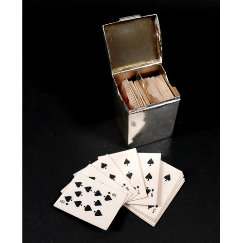 18 - A group of Edwardian and later silver, including an Edwardian silver miniature card case, with two s... 