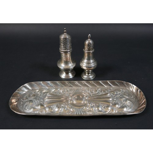 2 - An Edward VII silver tray, with scrolling foliate decoration, A & J Zimmerman Ltd (Arthur & John Zim... 