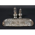 An Edward VII silver tray, with scrolling foliate decoration, A & J Zimmerman Ltd (Arthur & John Zim... 
