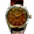 A rare vintage Tudor Oyster 'waffle dial' stainless steel gentleman's wristwatch, late 1950s, circul... 
