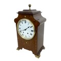 A 19th century Vincenti mahogany cased mantel clock, with twin train movement, Roman numeral dial, m... 