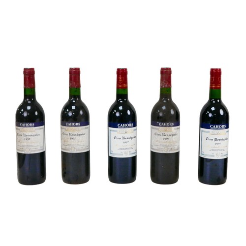 128 - Vintage wine: ten bottles of Cahors Clos Resseguier, seven bottles of 1997, three from 2001. (10)