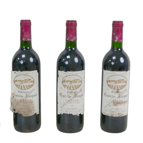 140 - Vintage wine: a mixed parcel of Bordeaux region wines, comprising three bottles of Chateau Guerin-Ja... 