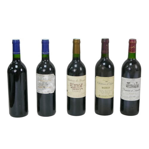 130 - Vintage wine: a mixed parcel of Madiran and other red wine, comprising one bottle Chateau d'Aydie 19... 