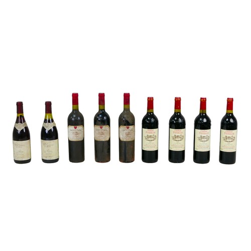 133 - Vintage wine: a mixed parcel of red wine, comprising three bottles of Chateau d'Anglars Cahors 1995,... 