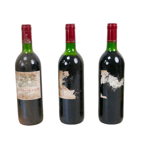 134 - Vintage wine: a mixed parcel of red wine, comprising of seven bottles of Chateau de Leret Cahors 199... 