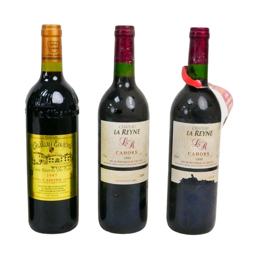 134 - Vintage wine: a mixed parcel of red wine, comprising of seven bottles of Chateau de Leret Cahors 199... 