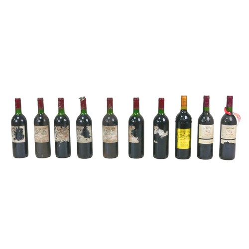 134 - Vintage wine: a mixed parcel of red wine, comprising of seven bottles of Chateau de Leret Cahors 199... 