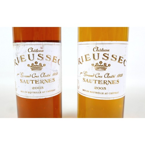 136 - Vintage Wine: two bottles of Chateau Rieussec, one 2003 and one 2005, Sauternes, Grand Cru, U: low n... 