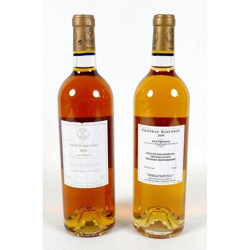 136 - Vintage Wine: two bottles of Chateau Rieussec, one 2003 and one 2005, Sauternes, Grand Cru, U: low n... 