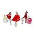 A collection of Coalport, Royal Worcester and Royal Doulton figurines, including Coalport 'Classic E... 