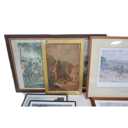 161 - A group of hunting prints, all glazed and framed, including a pencil signed Lionel Edwards, Alfred M... 