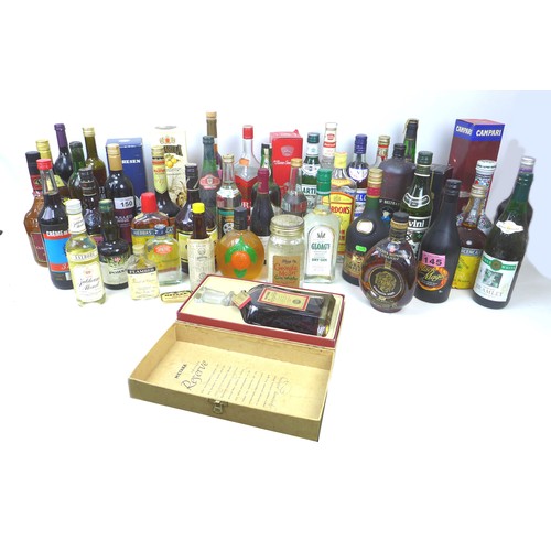 110 - A large mixed parcel of spirits, including vodka, gin and brandy. (48 bottles, 2 boxes)